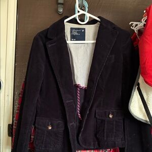 American Eagle Outfitters Women's Black Corduroy Blazer